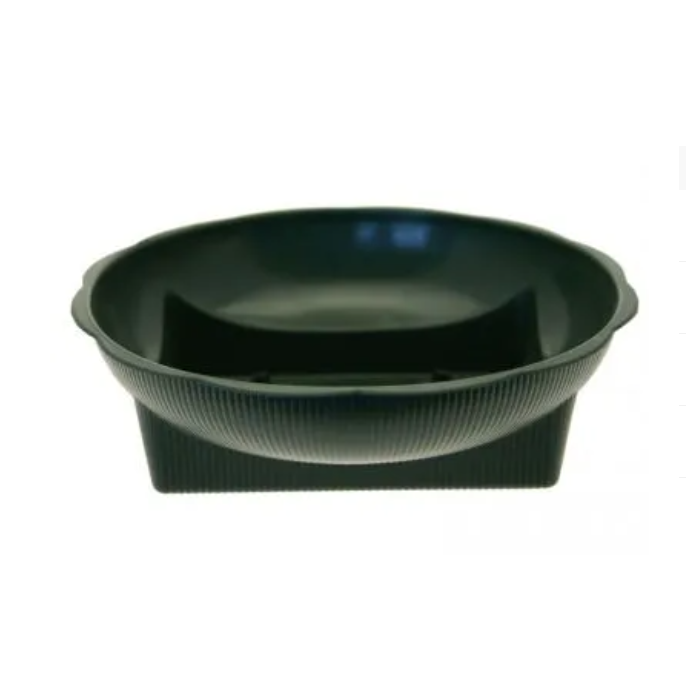 Plastic Square Round Dish Green x 20