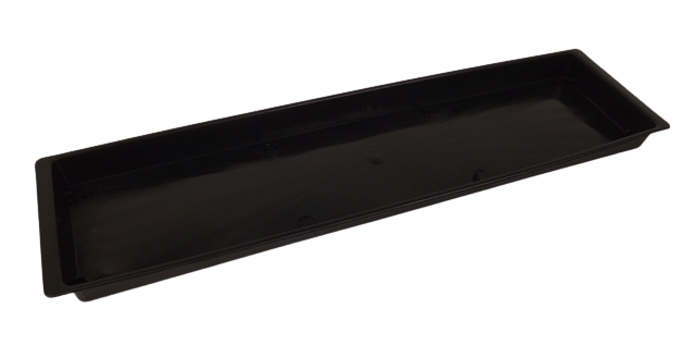 Plastic Double Floral Tray Black x 10