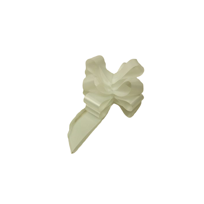 50mm White Pull Bow x 20pcs