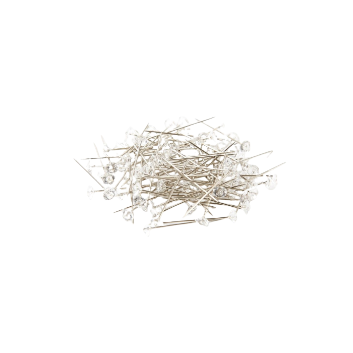 1.5" Diamante Pins x 100