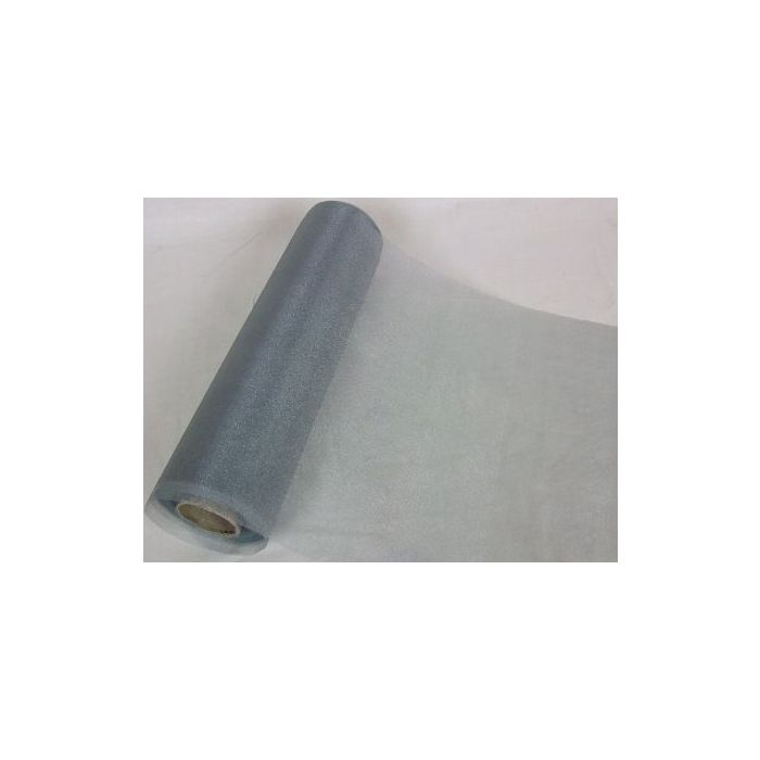 Organza Sheer Roll 29cm x 25mtr Silver