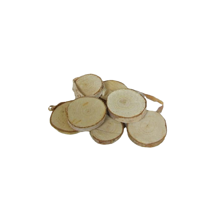 Birch Woodslices Round x 92 pcs 2.5 - 4.5cm Diameter