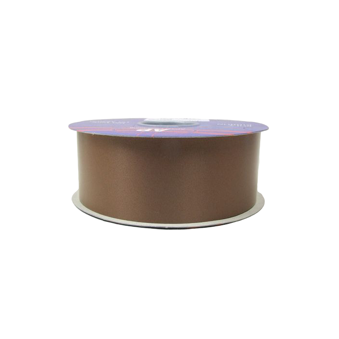 2  x 100yds Brown Poly Ribbon