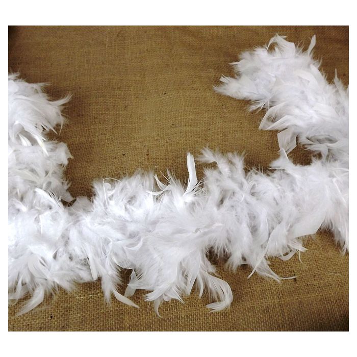 Feather Boa Chandelle White
