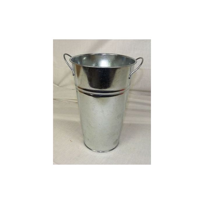 25 x 16cm Galvanised Zinc Vase