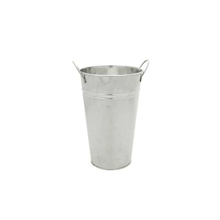 Large 30 x 17cm Galvanised Vase