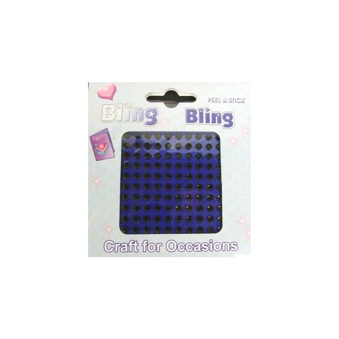 4mm Bling Bling Stick On Diamantes Black x 100