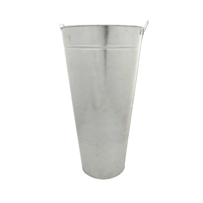 60 x 20 x 32cm Galvanised Vase W/Ears