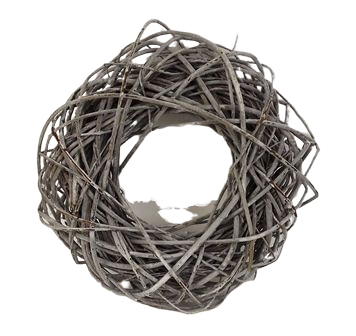 Wreath Willow 40cm Stone Washed White