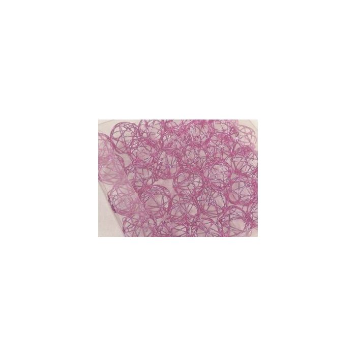 Wire Ball 2cm Pink x 30pcs