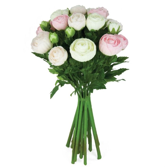 Ranunculus Bouquet 34cm Pink/Cream