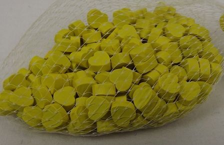 Wooden Hearts 1cm x 200pcs Yellow