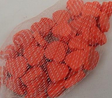 Wooden Hearts 2cm x 50pcs Orange