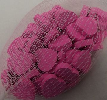 Wooden Hearts 2cm x 50pcs Pink