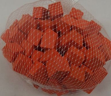 Wooden Cubes 1.5cm Orange x 100pcs