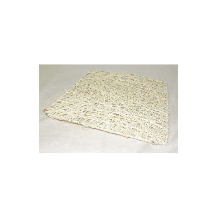 Plate Square Browny 30cm Bleached