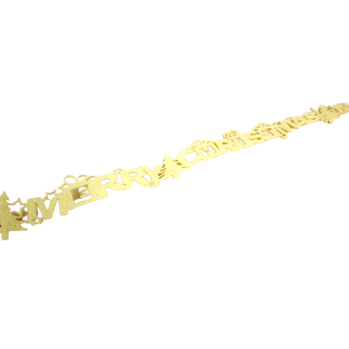 200 x 6cm Felt Christmas Garland Cream