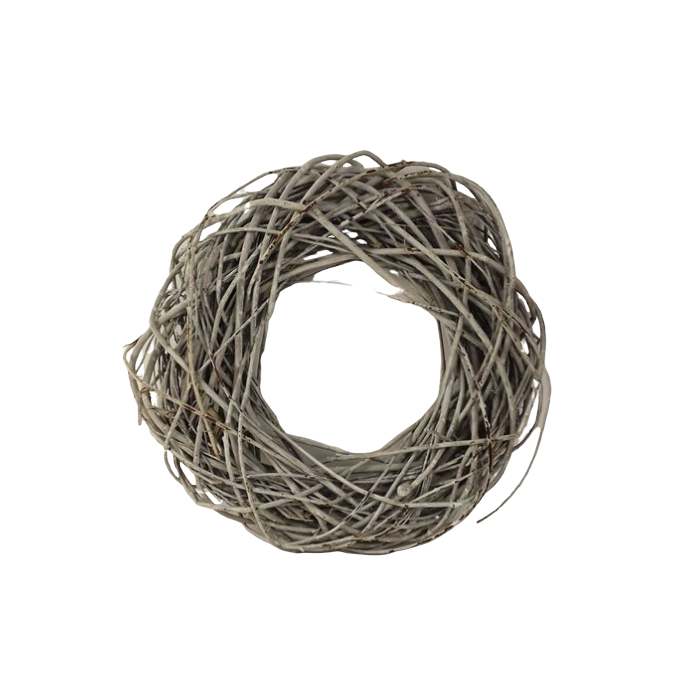 Wreath Willow 60cm Stone Washed White