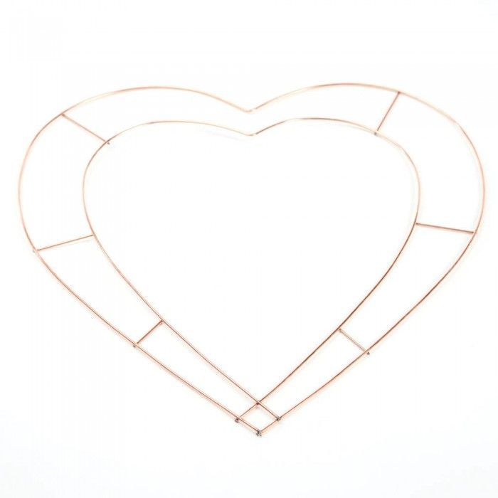 18" Wire Open Heart x 20pcs