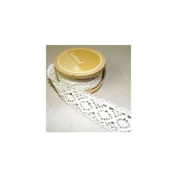 5m Large Lace Garland on Reel white
