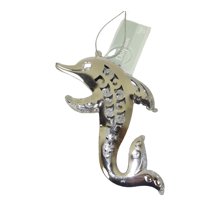 11cm Sparkle Dolphin Silver