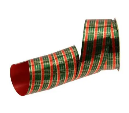 50mm x 50yds Poly Tartan Ribbon