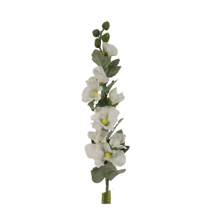 83cm Holly Hock White