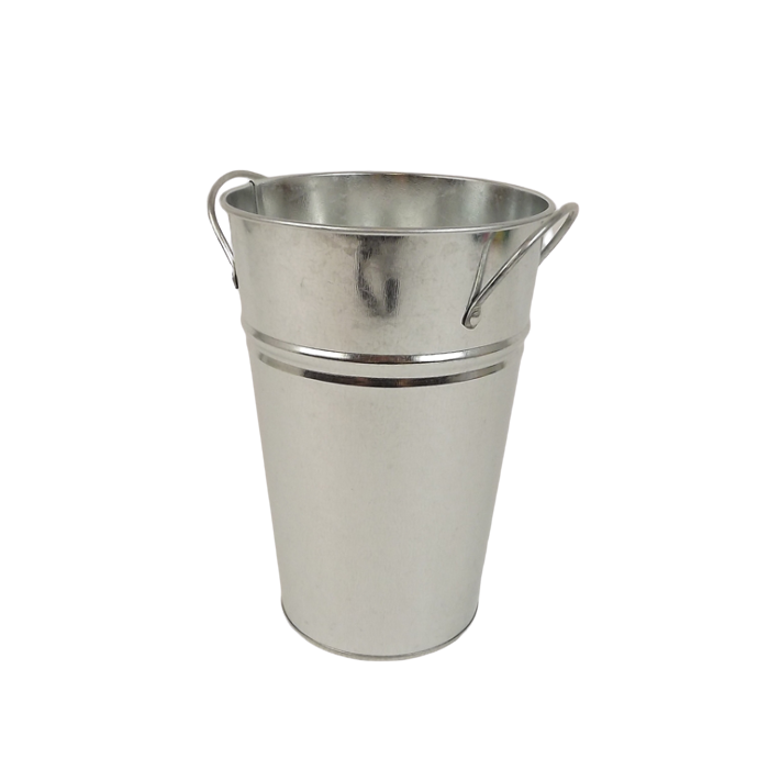 Small 20x13cm Galvanised Vase