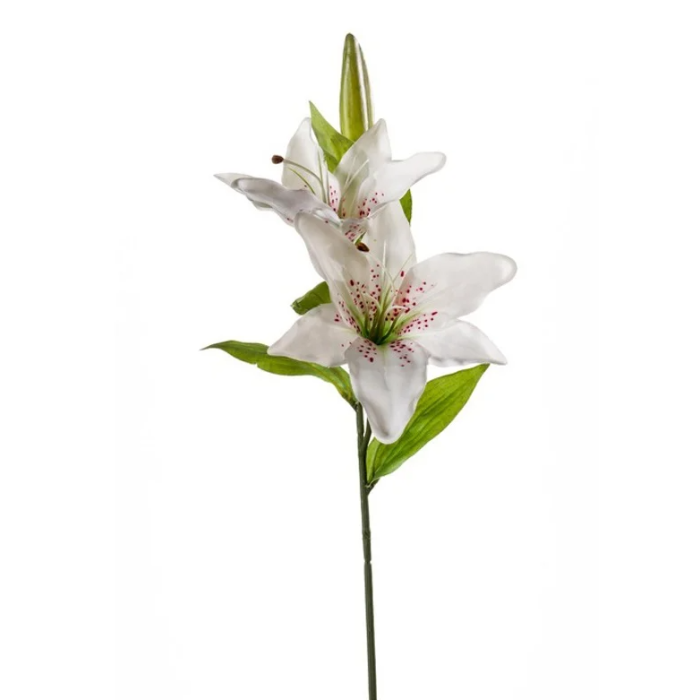 Lily Spray x 2 Heads 65cm White
