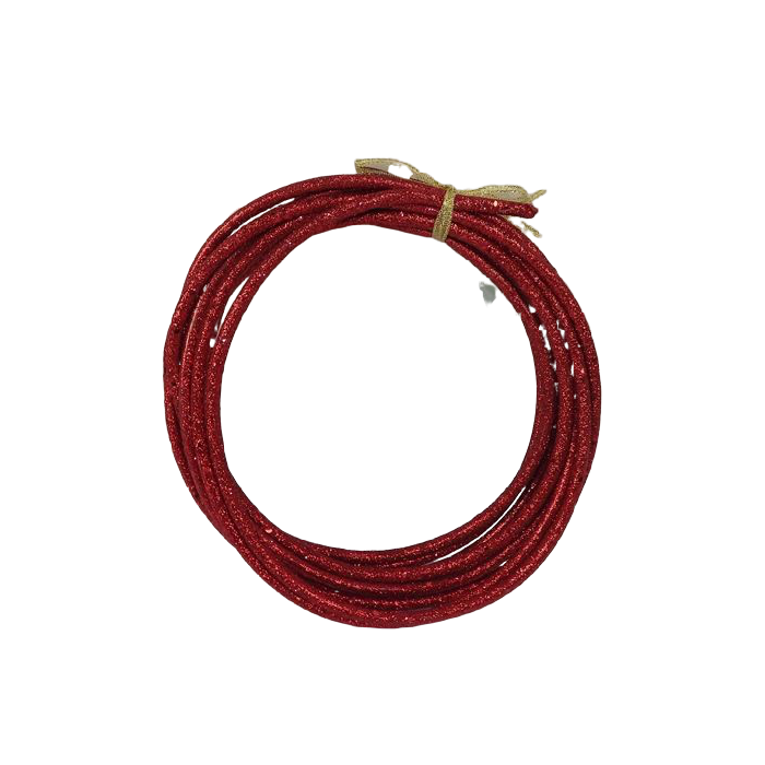 180cm Glittered Rope Red
