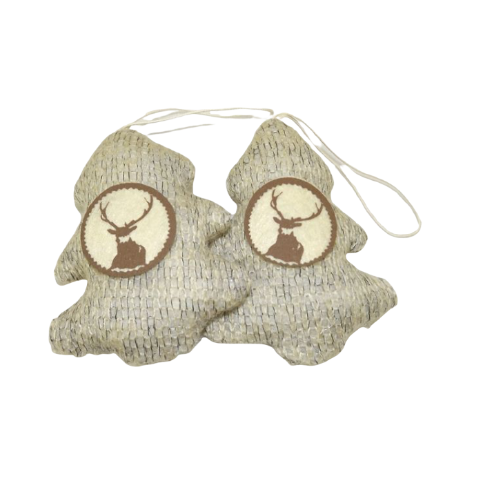 pb. 2 fabric trees beige 10 cm