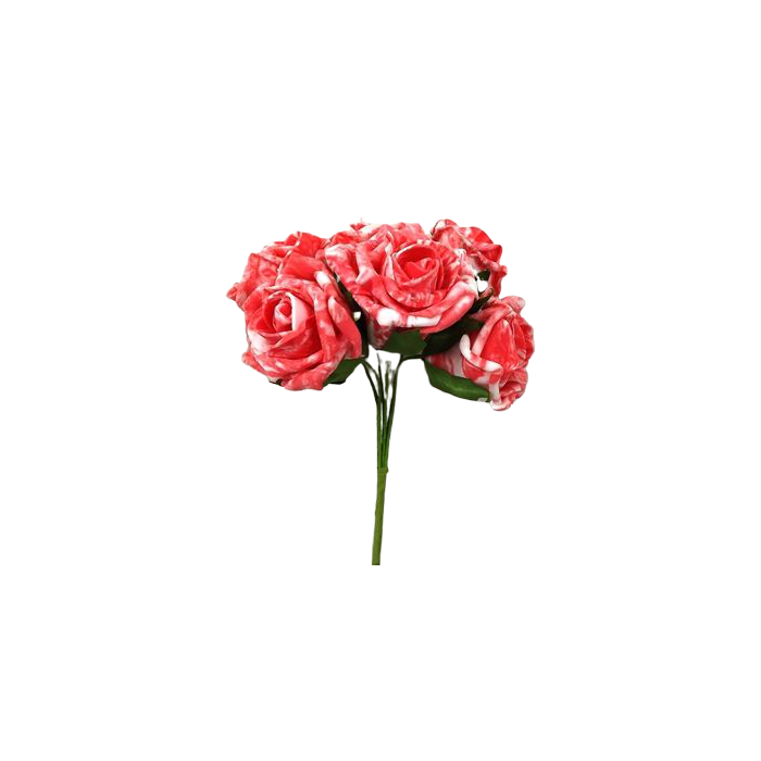 Colourfast Marble Rose x6 heads Coral