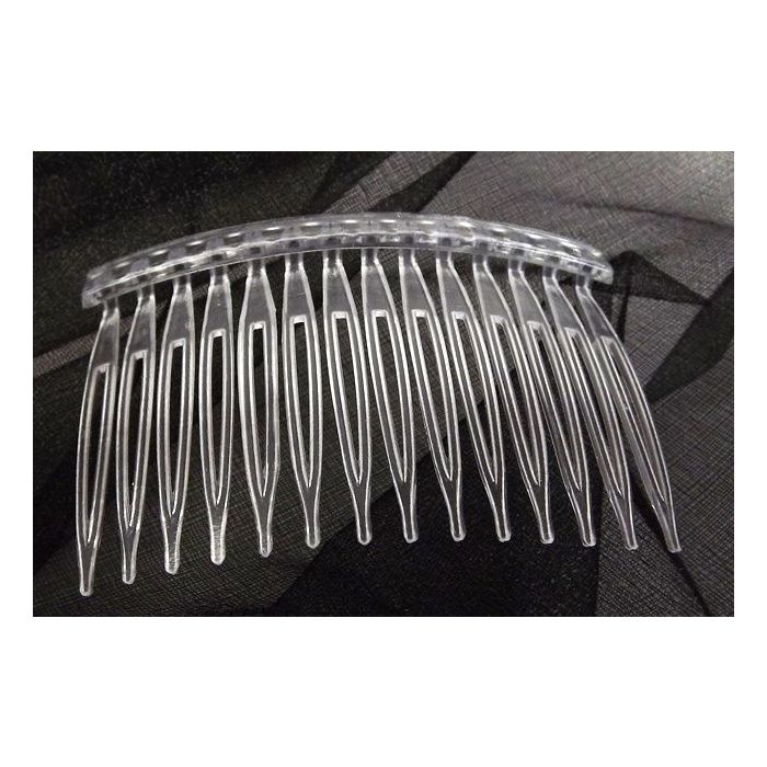 Chelsea Hair Comb - Clear (7cm Wide 12 pieces per pk) Chelsea Hair Comb - Clear (7cm Wide 12 pieces per pk)