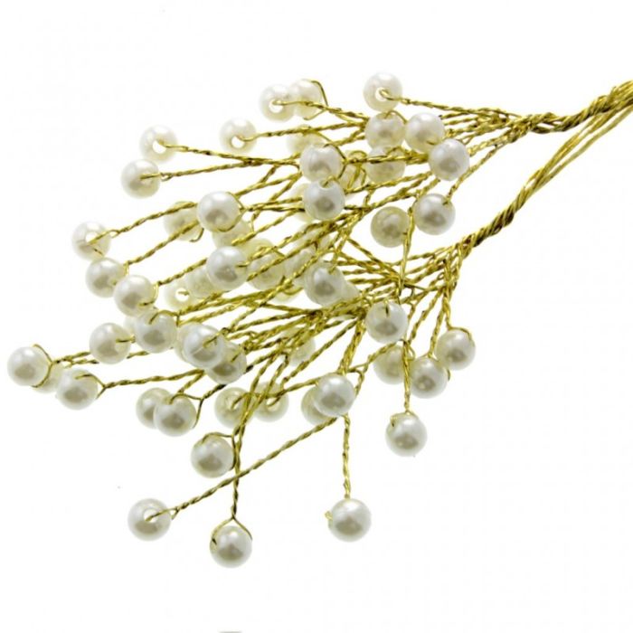Bead Bunch 6mm Cream 12 Spray Per Pack