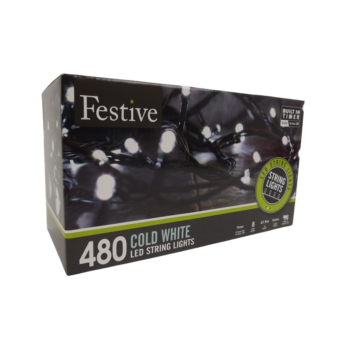 480 White Led Lights W/8 Multifunction With Timer