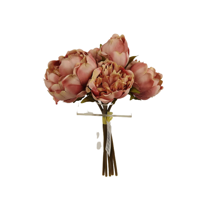 28cm Bisque Peony Posy