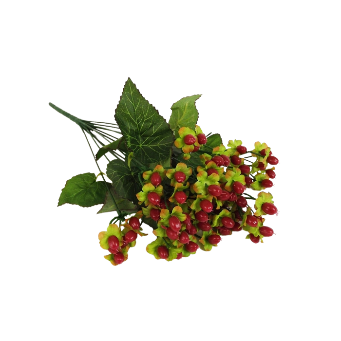 40cm Red Hypericum Bush