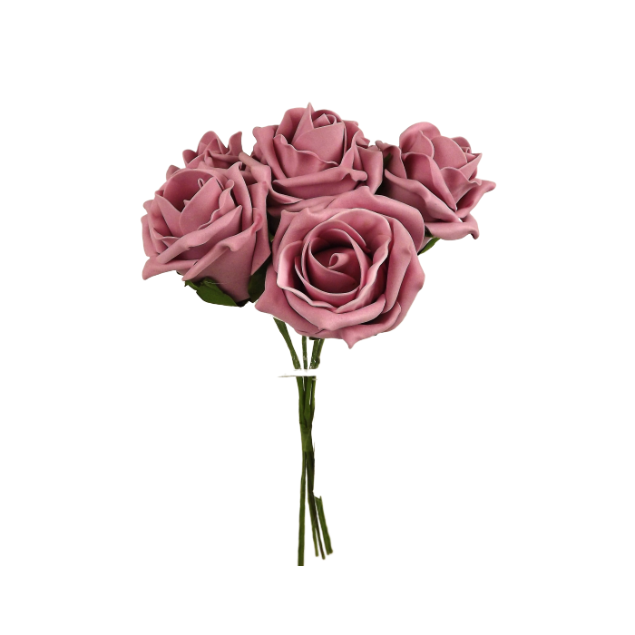 Foam Colourfast Cottage Rose x 6 Vintage Rose