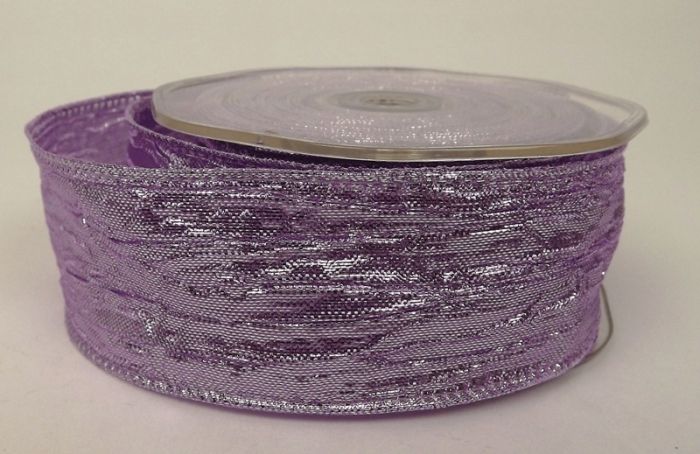 Quirky Wired Ribbon 38mm x 10mtr Lilac