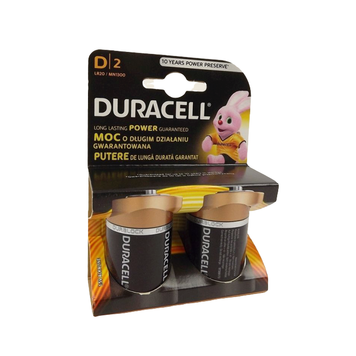 D Cell Duracell Batteries x 2
