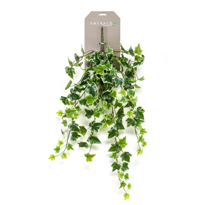 Artificial Ivy Hanging Bush 70cm Green/White