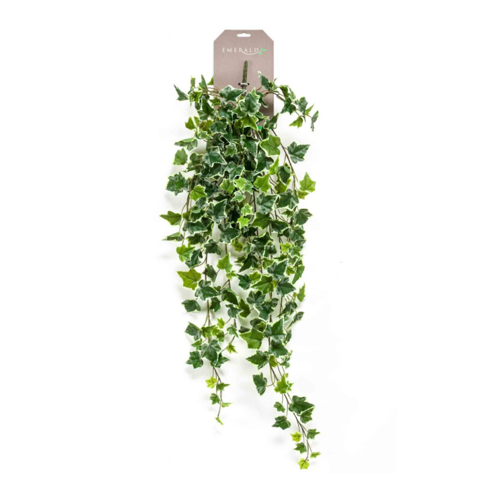 Artificial Ivy Hanging Bush 100cm Green/White