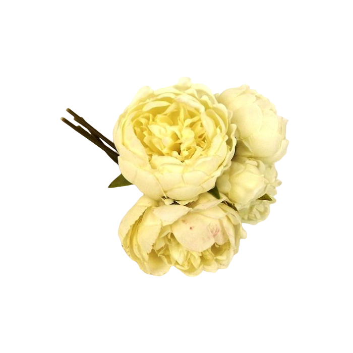 28cm Cream Peony Posy