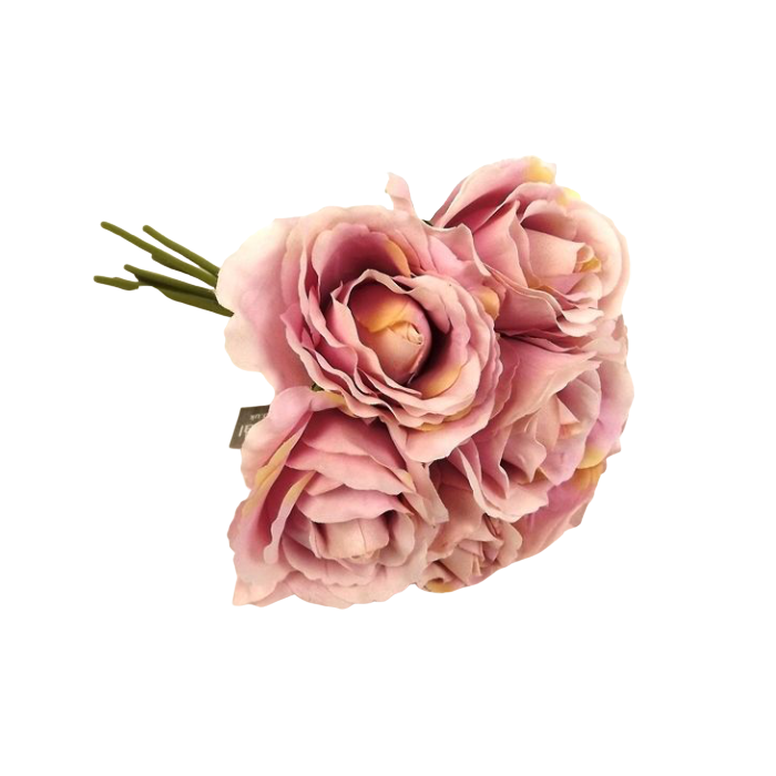 26cm Lilac Open Rose Bouquet