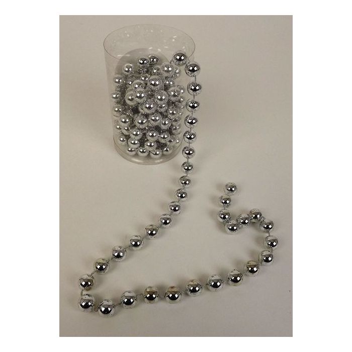 14mm Pearl Bead Chain - Silver x 3mtrs