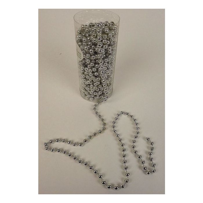 8mm Pearl Bead Chain - Silver x 10mtrs