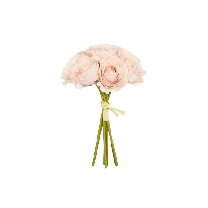 26cm Bisque Open Rose x 7 Hand Tied