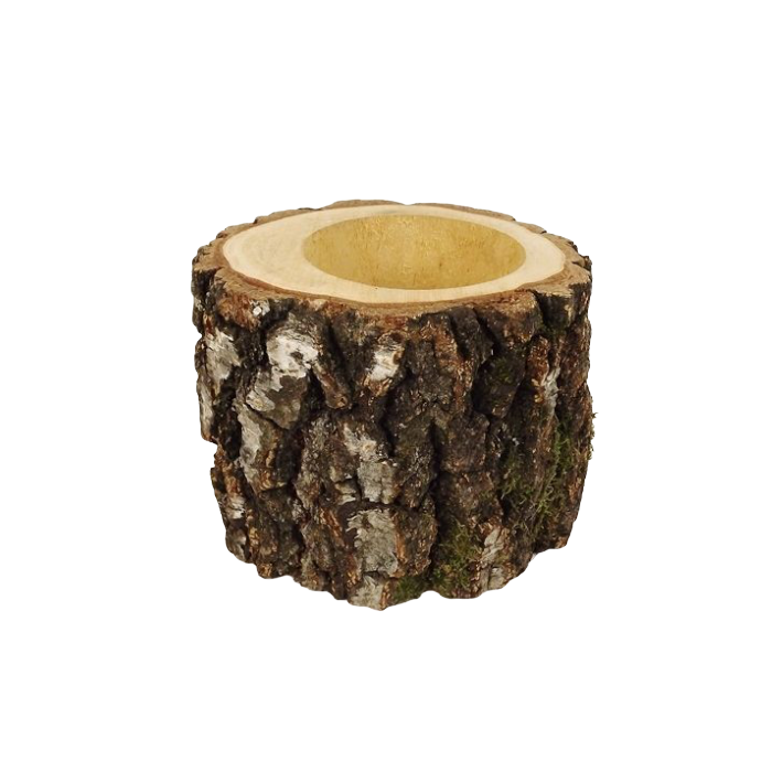 Pot Birch H16cm/ dia 15-17cm Natural