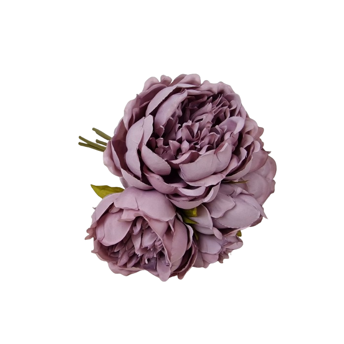 28cm Lilac Peony Posy x 5 Heads
