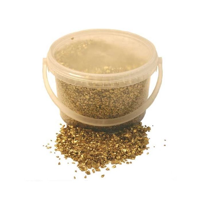 3.5kg Bucket 2-4mm Glass Sand Gold
